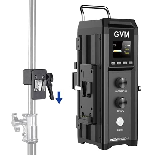 GVM 600W Bi-Color COB LED Video Light with APP/DMX Control, 2700K to 7500K, 128000Lux/1m, Continuous Photography for Studio, Film, Video Recording, Youtube, Photo Light CRI97+