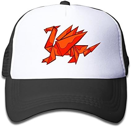 ThunderKids Children Origami Dragon Cap Mesh Cap Adjustable Black