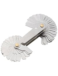 Gochange 4 unidades Rosca Pitch Gauge de corte Herramienta Set Centro Gage sistema de 55 pulgadas y 60 sistema métrico