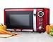 Nostalgia RMO770RED Retro 0.7 Cubic Foot Microwave Oven, Cu.Ft Red