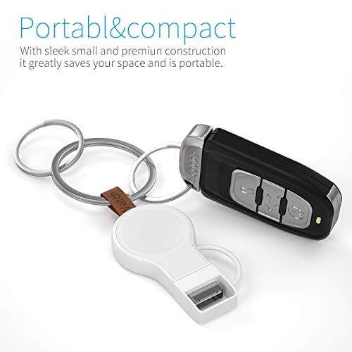 Wireless Charger for Apple iWatch Charger,MQOUNY Magnetic Wireless Portable Apple Watch Charger Dock Compatible for Apple Watch Series 1 2 3 4 5 44mm 40mm 42mm 38mm (White)