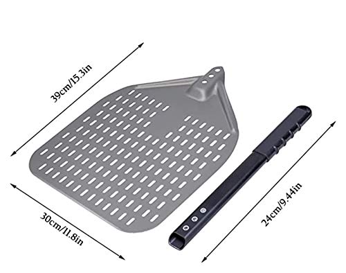 Pizza Bakken Spatel Oven Reinigingsborstel Oven Reiniging Spatel Rvs Square Punching Transfer Plate Baking Spatel - Afbeelding 3