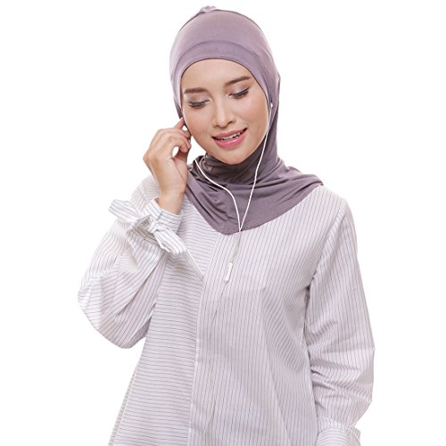  ATTIQA - Hijab sport for muslim girls and women I instant scarf sport wear suit cap fitness islamic accessories  Dri-FIT I Light gray