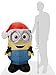 Gemmy Christmas Airblown Inflatable Minion Bob in Santa Hat Universal, 3.5 ft Tall, Yellow