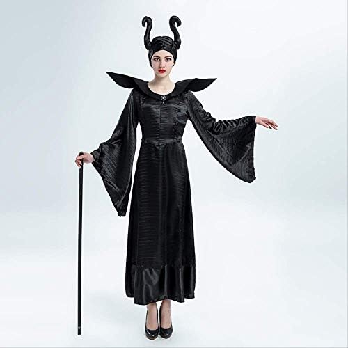 Halloween Costume For Women, Evil Witch Dress Black, Sleeping Beauty Queen Maleficent Cosplay Costume Fancy Dress Sexy Outfit For Halloween Carnival Party XXL