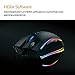 GAMDIAS Optical Gaming Mouse with Double RGB Streaming Light, HERA Software Supported, 8 Programmable keys, adjustable 1200 up to 7000 DPI, Weight Tunning System (ZEUS M1)