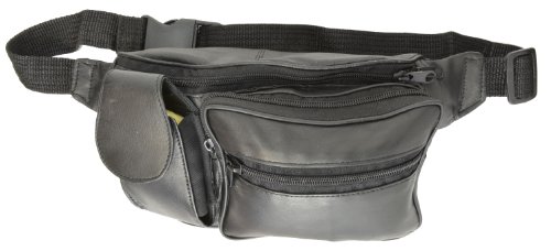 New Design Genuine Leather Travel Fanny pack with Cellphone Pouch