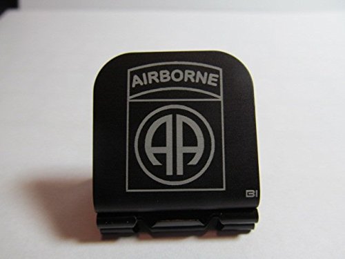 82nd Airborne Patch Laser Etched Hat Clip Black