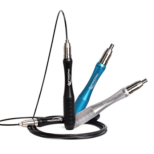 PROCIRCLE Speed Jump Rope - Adjustable self-Locking Aluminium Professional Skipping Ropes - Fitness Training Premium Quality - Best for Boxing MMA Functional Fitness Cross Training (Blue)