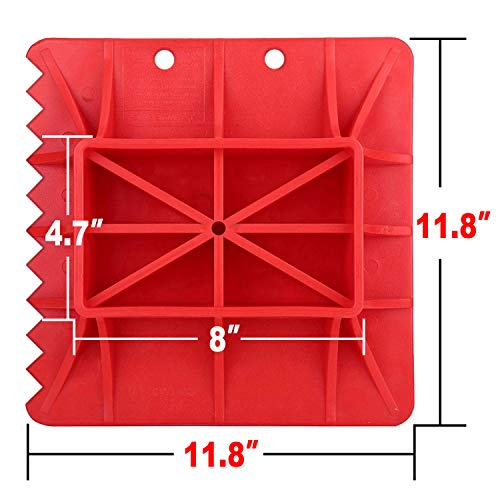 Anumit Off-Road Base Compatible for Lifting Jack PP Pad, Serrated Edge Base to Alleviate Jack Hoisting Sinkage On Sand, Snow, Mud, and Other Soft Ground