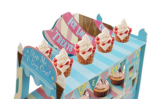 image for KAPOKKU 3 Tier Cupcake Stand Ice Cream Van Stand Cars Display StandCar