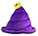 Purple Poop Emoji Light Up Plush Hat with Crown