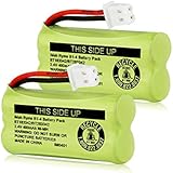 iMah BT183342/BT283342 2.4V 400mAh Ni-MH Battery Pack, Also Compatible with AT&T VTech Cordless Phone Batteries BT166342/BT266342 BT162342/BT262342 2SN-AAA40H-S-X2, Pack of 2