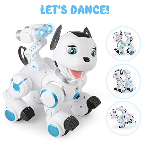 SGILE Robot Dog ,RC Dog Toy Interactive Intelligent Walk Sing Dance Programmable Robot Gift for Kids