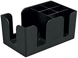6-Compartment Counter-Top Bar Caddy, Barware Caddy, Bar Caddy Napkin Dispenser, Straw Organizer (1, A)
