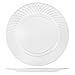 40 CRYSTAL CLEAR PLASTIC PLATES | 10.25 Inch Disposable Plates | Fancy Large Dinner Plates | Hard Round Party Plates | Heavy Duty Wedding Plates | Premium Heavyweight Big Catering Plates [Diamond]