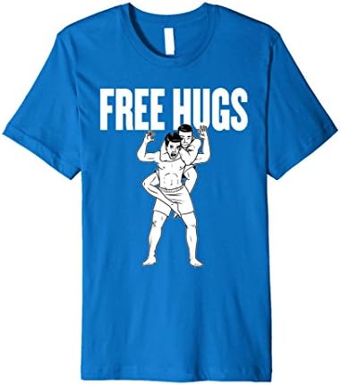 Mens Free Hugs Jiu Jitsu Shirt Small Royal Blue