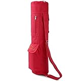 Yoga Mat Bag with Expandable Pocket,Best Bags for Yogo Mats, Yoga Strap and Exercise Mat (Red)