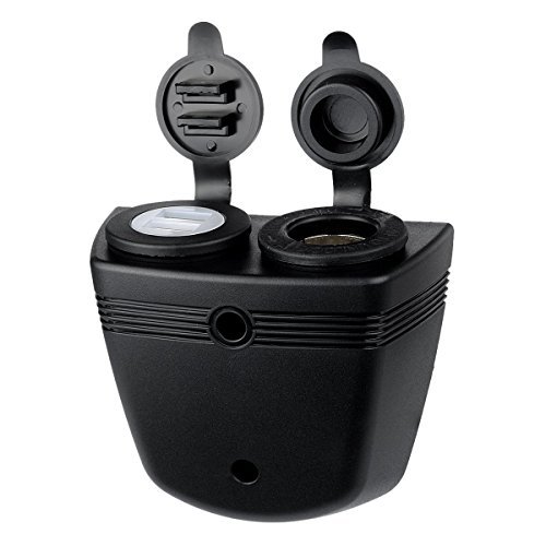 Jtron Car Cigarette Lighter Socket Splitter 12-24V Charger Power Adapter Outlet With 1-Socket Dual USB Car Charger Adapter For Apple/Samsung Android cell phone/tablet, gps and More (Black) - Thumbnail 4