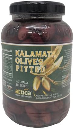 Attica Naturally Selected Pitted Kalamata Olives, 3.5 Pound