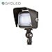GKOLED Outdoor Angled Floodlight Aluminum Glare Shield for LED Landscape Light