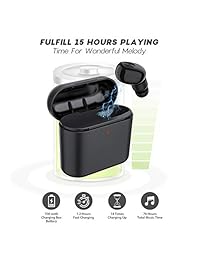 Auriculares inalámbricos Bluetooth de Owta con funda de carga ligera para coche, compatible con iPhone 6 7 8 Plus X iPad Samsung Android smartphone.