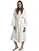 TowelSelections Turkish Bathrobe Waffle Kimono Robe for Women and Men Small/Medium Ivory