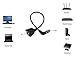 Ethernet Extension Cable,90 Degree Bend RJ45 Male to Female Ethernet LAN Network Cable RJ45 Cat 5e Connector Cord - Black (1ft/0.3m)