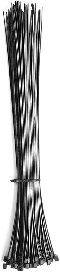SECALIFE 200x Black Cable Ties 100mm x 2.5mm 4 Inch Nylon Zip Tie Wraps