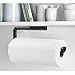 mDesign Wall Mount Paper Towel Holder for Inside Kitchen Cabinets and Home � Black