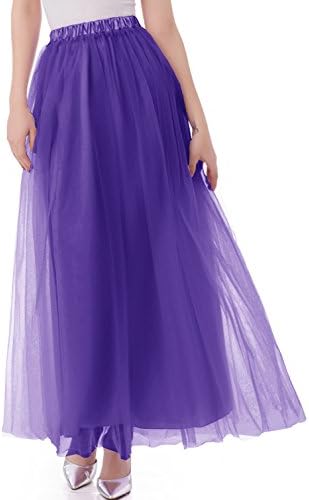 emondora Tutu Tulle A-Line Floor Length Skirt Women Prom Evening Gown Dress up