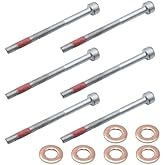 UOIENRT 6pcs Lower Fuel Injector Nozzle Seal Copper and Bolt Washer Replacement for Mercedes-Benz E320 2005-2009 E350, Sprint