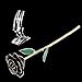 ZJchao Gifts fro Her Women 24K Gold Rose Made from Real Fresh Long Stem Roses Flower, Great Anniversary with Gift Box & Stand (Black Rose with Stand)