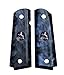 Ajax Custom Grips - Black pearlite - Fits 1911 Government Full-size - Pearlite with Blue Colt Coin (Black with Blue Colt Coin)