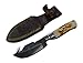 Bone Collector Fixed Blade Hunting Knife Bone Handle with Leather Sheath BC-804 Skinner