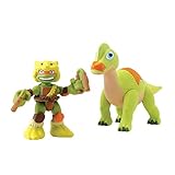 Teenage Mutant Ninja Turtles Pre-Cool Half Shell Heroes Dino Michelangelo and Brachiosaurus Figures