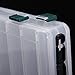 Docooler 27184.7CM Double Sided High Strength Transparent Visible Plastic Fishing Lure Box 14 Compartments with Drain Hole Fishing Tackle