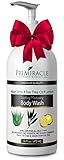 Natural Soothing Moisturizing Body Wash with Aloe Vera, Tea Tree & Lemon Essential Oils for All Skin Types. No Artificial Ingredients or Aromas 16oz