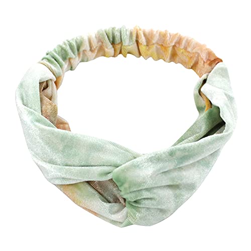 Set of 6 Women\'s Yoga Sport Athletic Headband for Running Sports Travel Fitness Elastic Cross Wicking Workout Non Slip Lightweight Multi Velvet Headbands Headscarf fits All Men & Women (Gradient D)