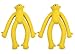 Coastal Pet Rascals Latex Squeaker Long Legged Monkey Dog Toy 11-Inches , Yellow (2-Pack)