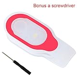 Portable Hands-Free Flash Light Led-Silicone LED Clips on Magnetic to Clothing with Bonus Screwdriver, Latern Flashing Lights for Night Safety Jogging Runinng Camping Dog Walking Emergency