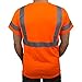 NY BFS8511 High-Visibility Class 3 T Shirt with Moisture Wicking Mesh Birdseye, Black Bottom (2X, Orange)