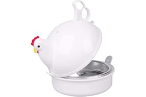 Aramox Microwave Egg Cooker, Non Stick 4 Egg Poacher with Quick Cook Features for Breakfast and Lunch (Assorted Color)
