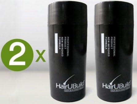 Combo 2X HairUBuild Hair Loss Concealer, Hair Building Fibers 23 g / 0.8 oz (Medium Brown) by HairUBuild