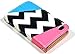 Bastex Leather Wallet for Apple Touch 4, 4th Generation iPod - Hot Pink and Sky blue Clutch with Stylus and Screen protector