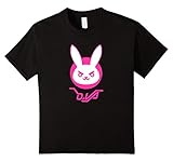 Kids Overwatch D. Va Bunny Spray Tee Shirt 12 Black