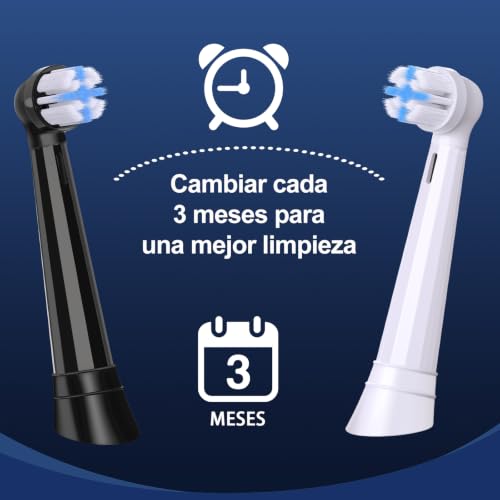 IO Replacement Brushes Compatible with Oral B Electric Brushes, Medium Bristle Heads Compatible with Oral B IO 2/3/4/5/6/7/8/9/10 (10 Black)
