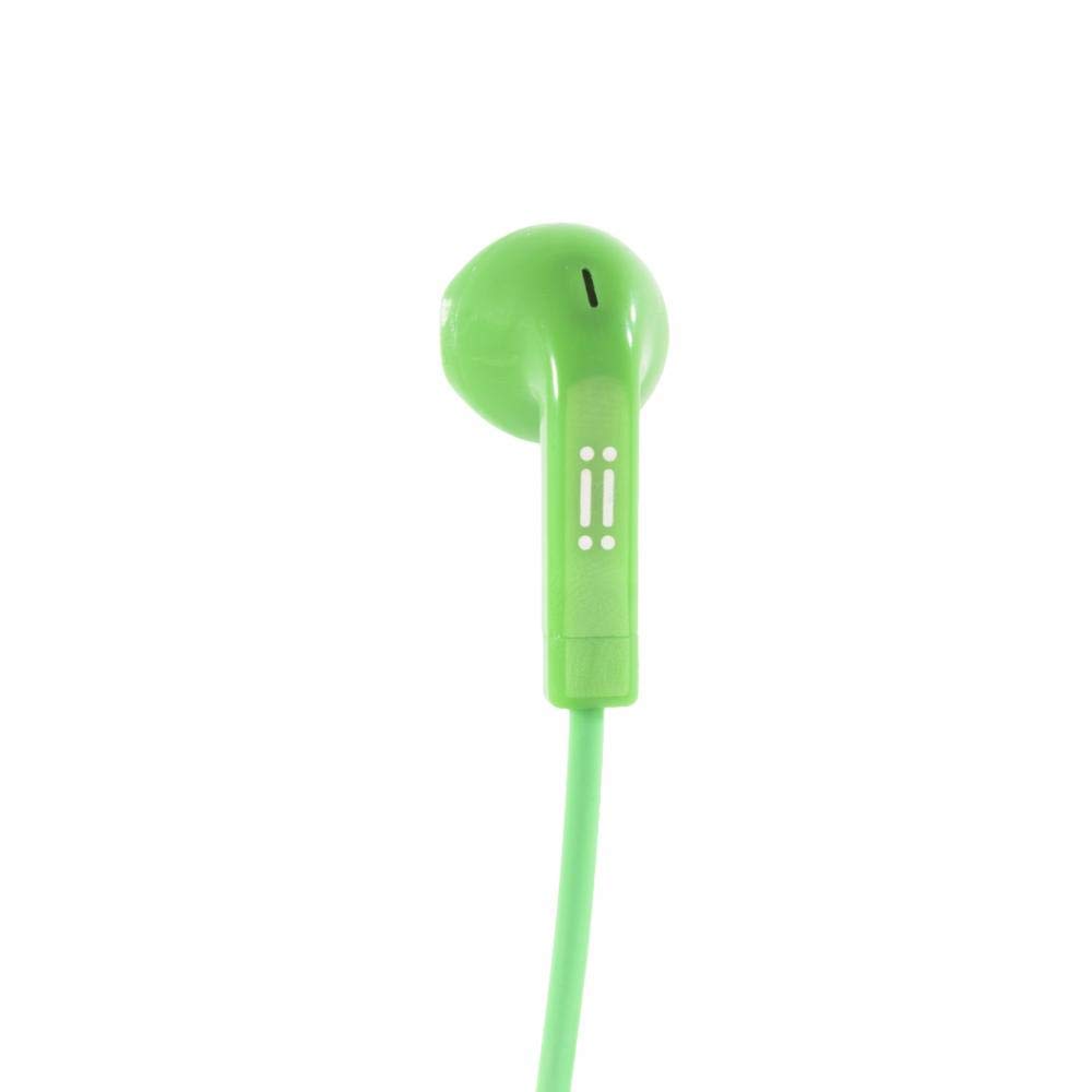 AIINO - POP Earphones with Mic. & Multi-function Button | Ergonomic & Comfortable | Compatible with iPhone, Samsung & Huawei Smartphones | Smartphone Accessories | Incl. Silicone Adapters - Green