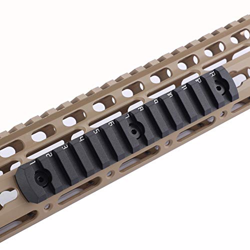 TuFok Picatinny Rail Section Keymod - 13 Slot Keymod Low Profile Picatinny Rail,Keymod Rail Mount(Aluminum,13-Slot Black)