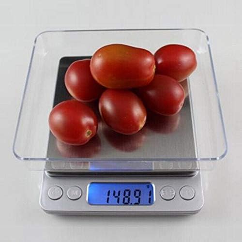 Digital Scale Grams and Ounces 500g (1.1lbs) 0.01g Precision Lightweight Pocket Scale for Kitchen Cooking Herbs Food Scale - Yarn Scale - Jewelry Scale - Count Pieces - Bonus 2 Platform Trays
